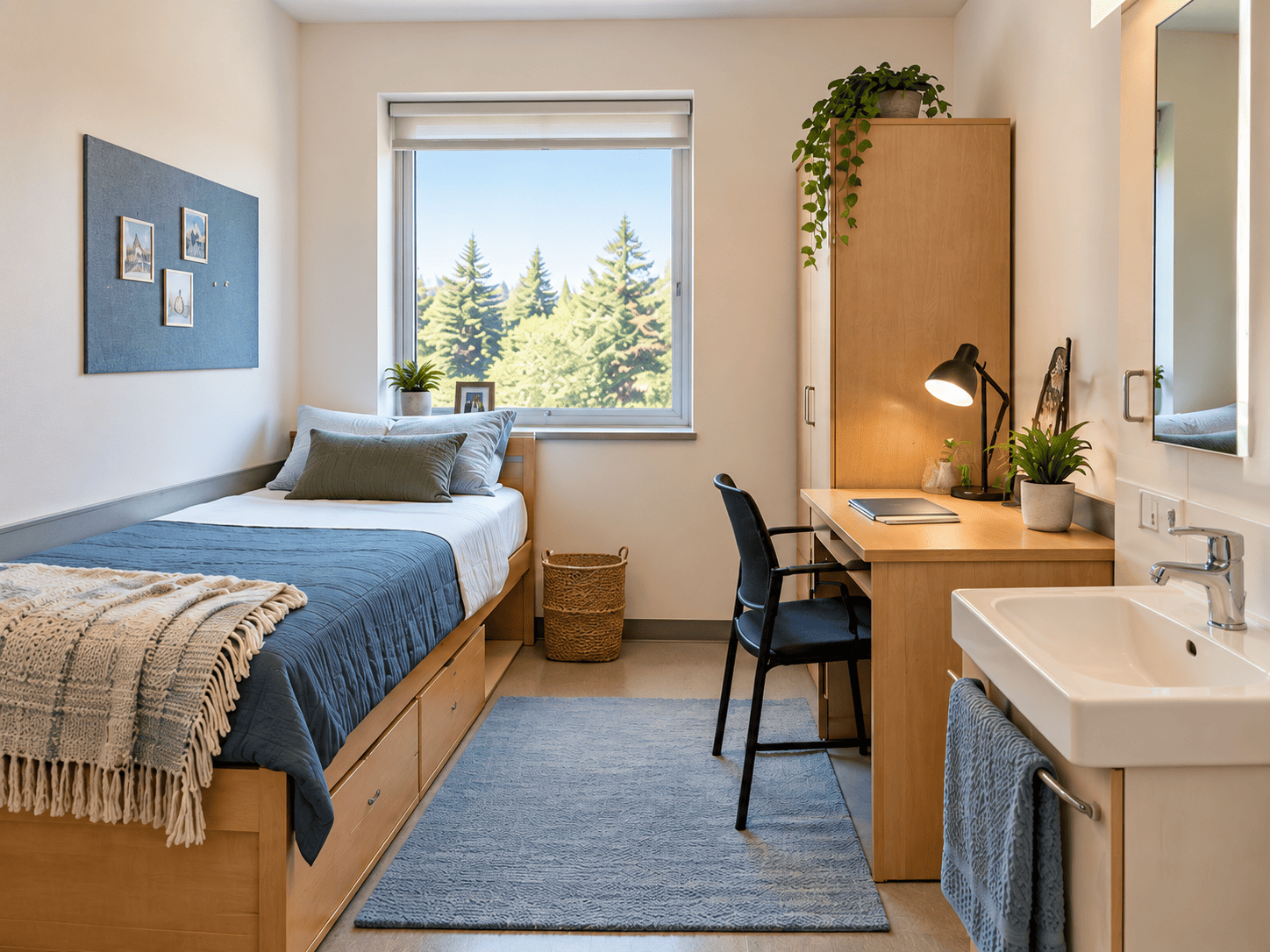 RRU Standard Dorm Room標準單人房示意圖